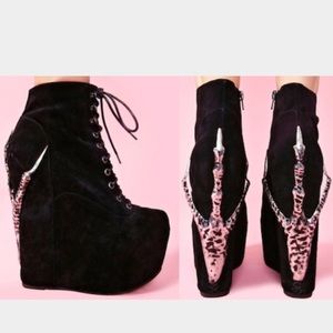 JEFFREY CAMPBELL DAMSEL CLAW BACK PLATFORM SHOE